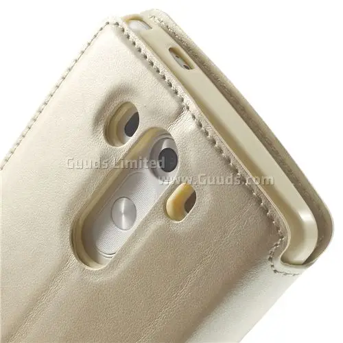 Roar Korea Noble Quick Circle Leather Flip Cover for LG G3 D850 D855 LS990 - Champagne