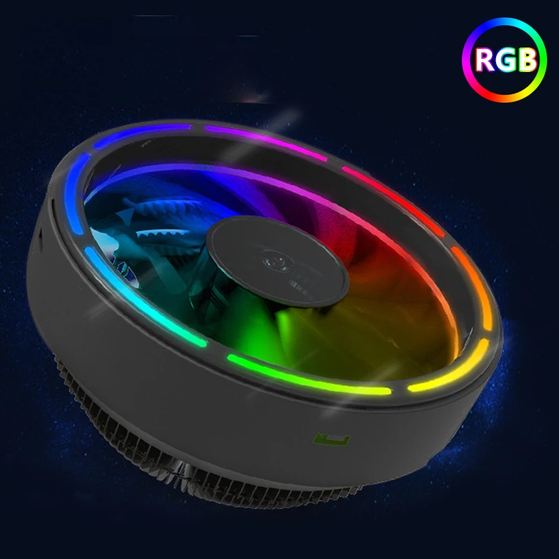 

120MM Round RGB CPU Water Cooling Fan Desktop Colorful Lights Radiator Heatsink Cooler For Intel AMD