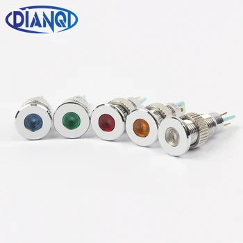 

LED Metal Indicator light 8mm waterproof Signal lamp 6V 12V 24V 220v dot LIGHT red yellow blue green white 8ZSD.PY.C