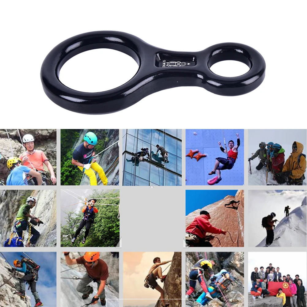 1pc 35KN 8 Rappel Rock Climbing Alloy Gear Rescue Belay Descender for Camping Hiking Travel