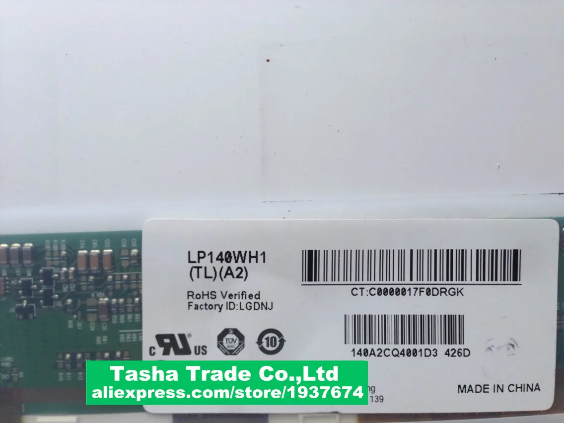 

New 14.0 Laptop Screen LED Dispaly LP140WH1 TLA2 LP140WH1-TLA2 HD 1366*768