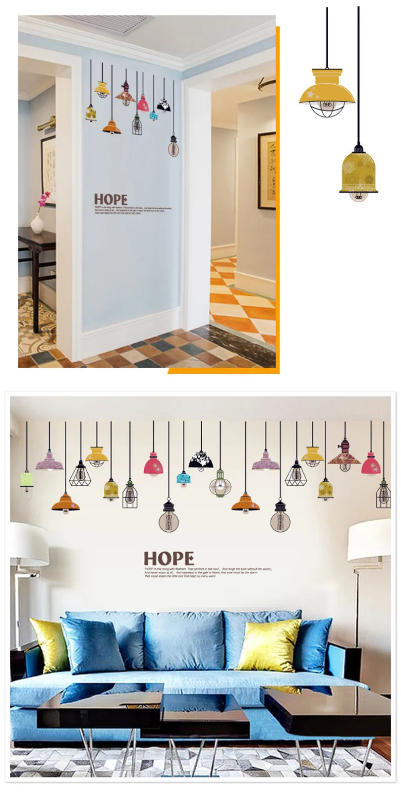 

Detachable colorful chandelier wall stickers art vinyl offer DIY chandelier wall stickers decal mural room decoration