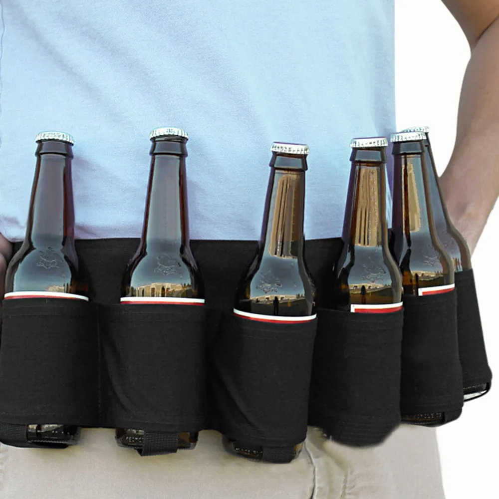Hot sale Large capacity 6 Pack Portable Beer & Soda Drink Holster Belt