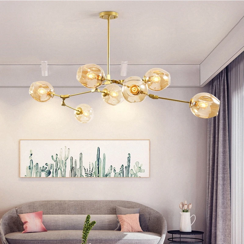 

Modern molecule pendant lamp lights chandelier lighting led hanglamp loft decor lamps light fixtures Living room dining room DF