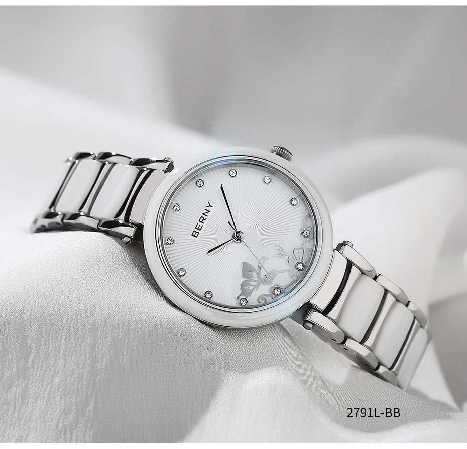 Berny женские часы кварцевые женские часы модные роскошные часы Relogio Saat Montre Horloge Feminino Bayan Femme красивые часы подарок на Рождество