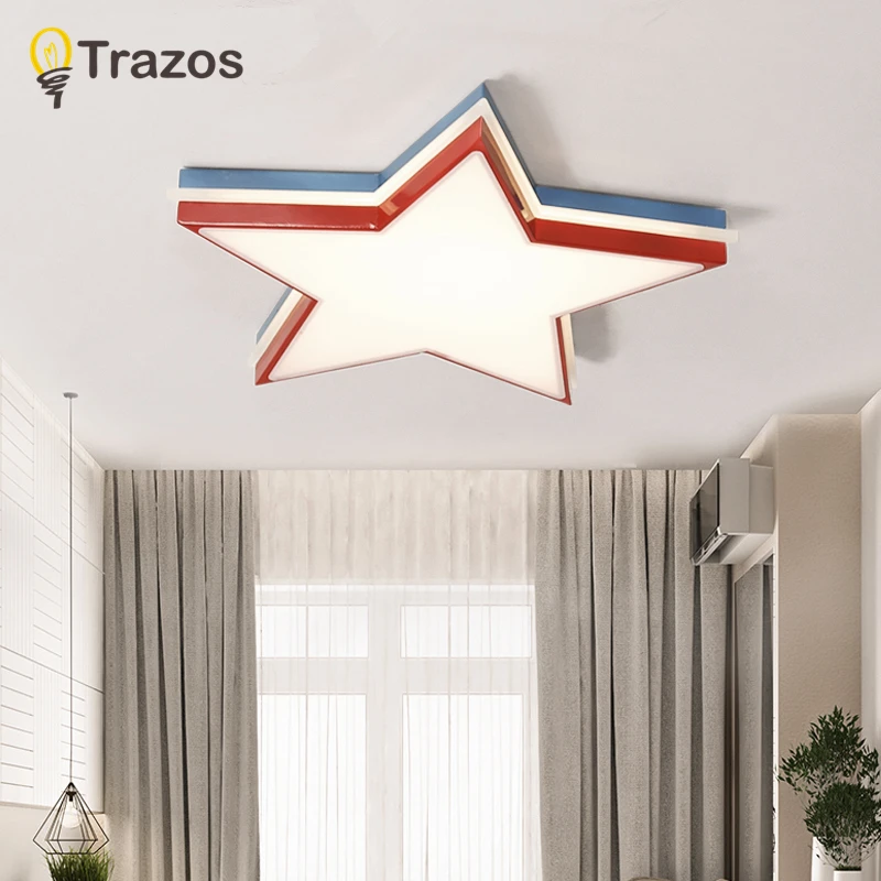 

Novelty Led Ceiling Lamp Five-pointed star Color Nordic LED Ceiling Light lampada led Living Room Kids Room Corridor Home Deco