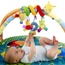 Baby Mobile Crib Music Toy Kid Crib Cot Pram Ringing Bed Bells Spiral Rattles Toys AN88