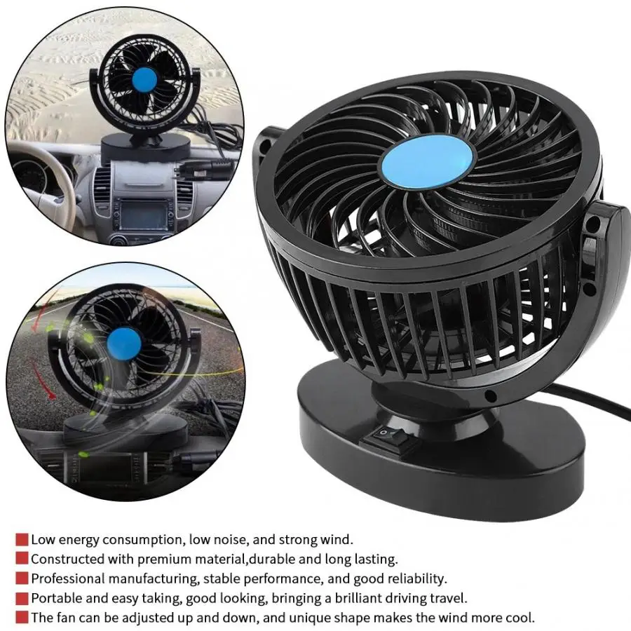 

12V Portable Car Cooling Air Fan Silent Cooler Universal for Car minibus van etc Cigarette lighter to take electricity New