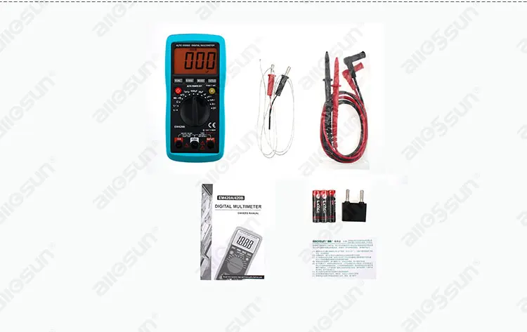 All-Sun EM420B Digital Multimeter Diode Transistor Battery Tester AC/DC Ammeter Voltmeter Ohm Voltage Meter