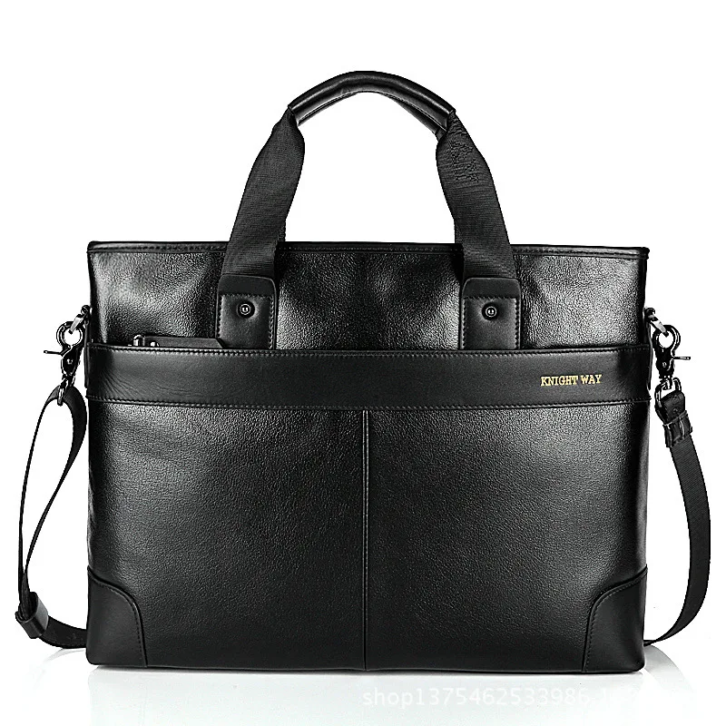 High quality genuine leather bag brand fashion men's business briefcase bag big capacity men laptop bag Cross section handbags High quality genuine leather bag brand fashion men's business briefcase bag big capacity men laptop bag Cross section handbags