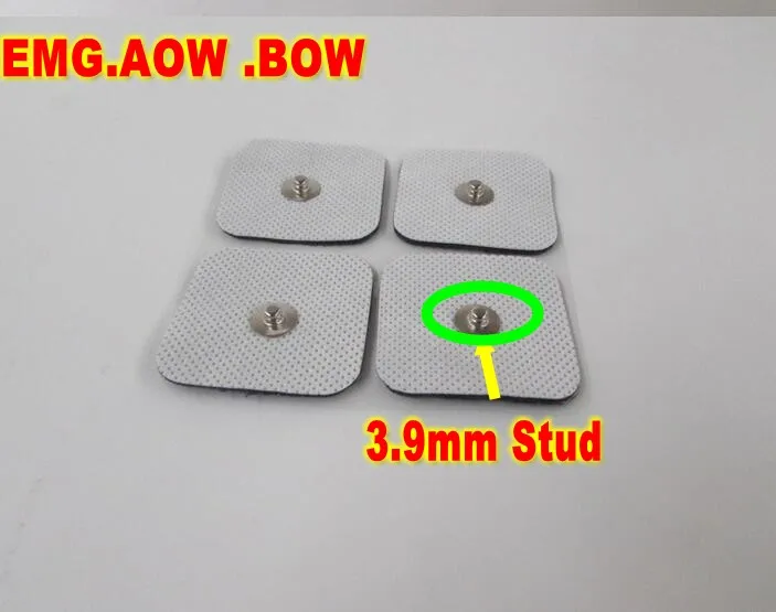 

20pcs Tens EMS EMG biofeedback instrument BOW&AOW electrode pads with 3.9MM Stud buttons