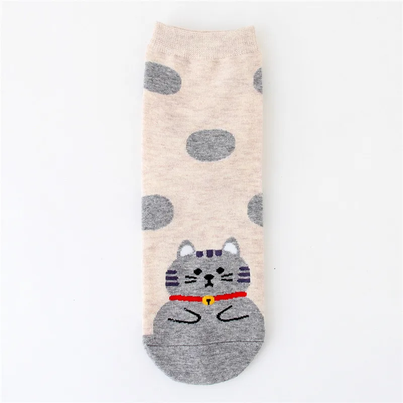 Новые большие точки милые животные хлопок носки-трубы средней высоты женские Kawaii мультфильм носки с расцветкой «панда» корейские женщины смешные короткие носки чулочно-носочные изделия - Цвет: 3