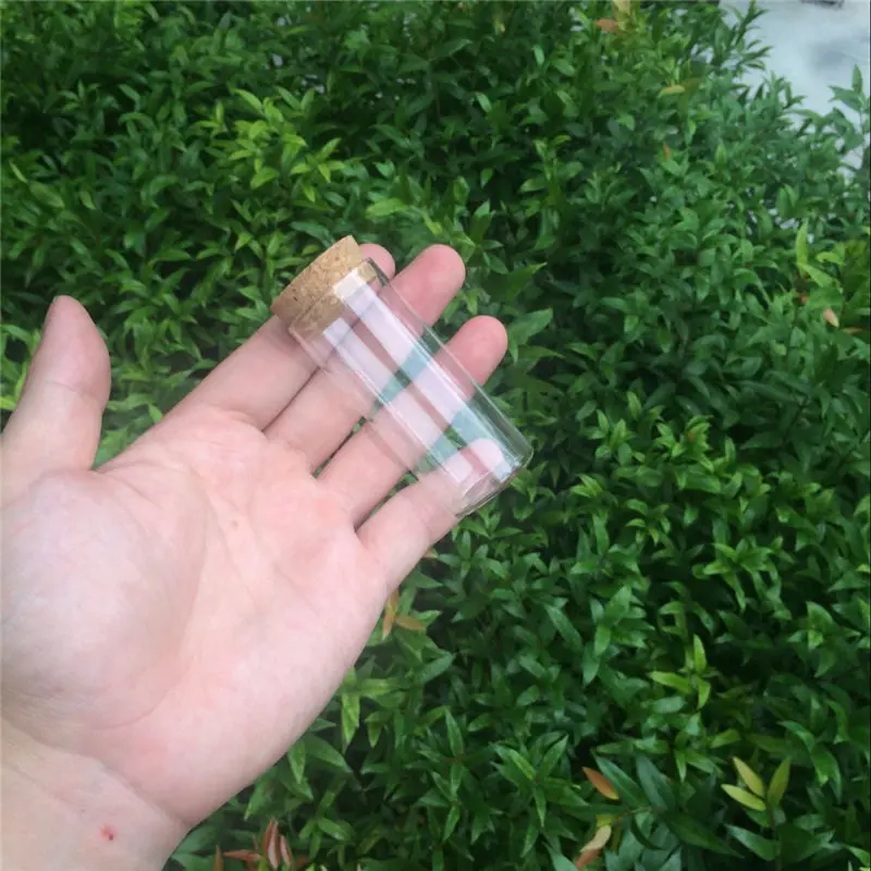 50 pcs 30x70 mm 30ml Flat Bottom Glass Tube Bottles With Corks Wishing Stars Decorative Vials Empty Scented Tea Little Jars 6