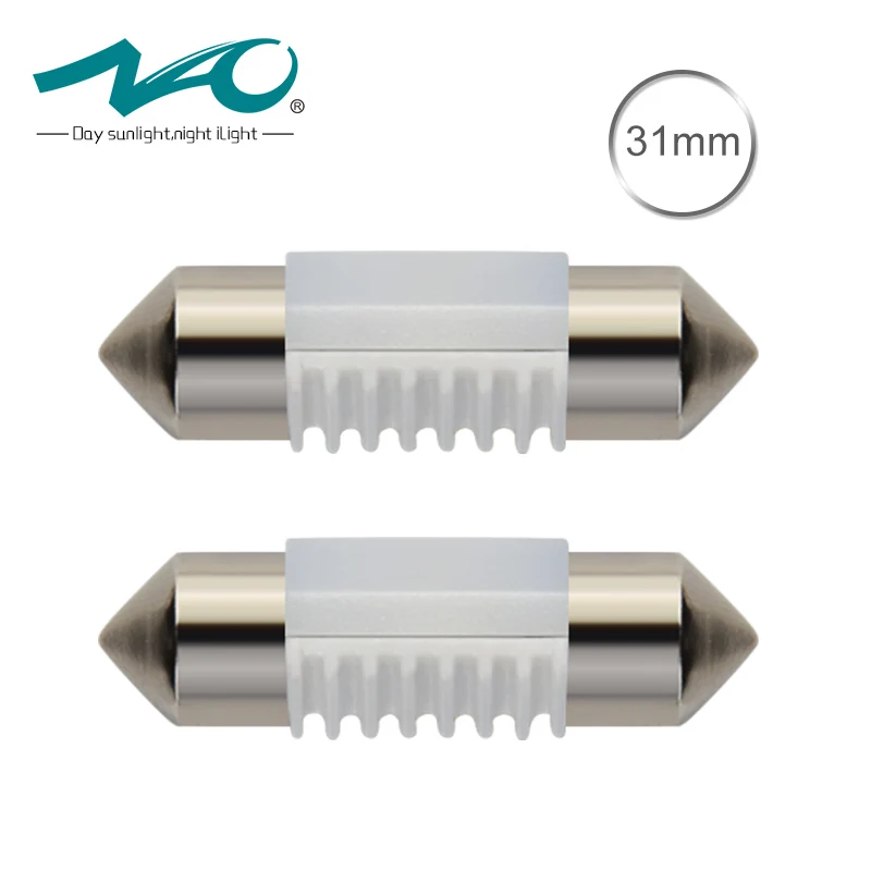 NAO C5W светодиодный гирлянда 31 мм 36 мм/39 мм/41 мм C10W лампы салона светильник SMD 3030 светодиодный Авто Чтения Купол лампы 12V 6000K белый - Испускаемый цвет: 31mm