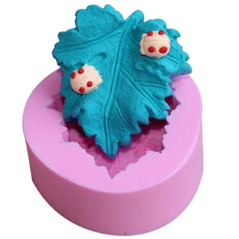 

DIY Maple Leaf With Ladybug Silicone Cake Mold Cake Decorating Tools Styling Fondant Chocolate Candy Pudding Mould E488