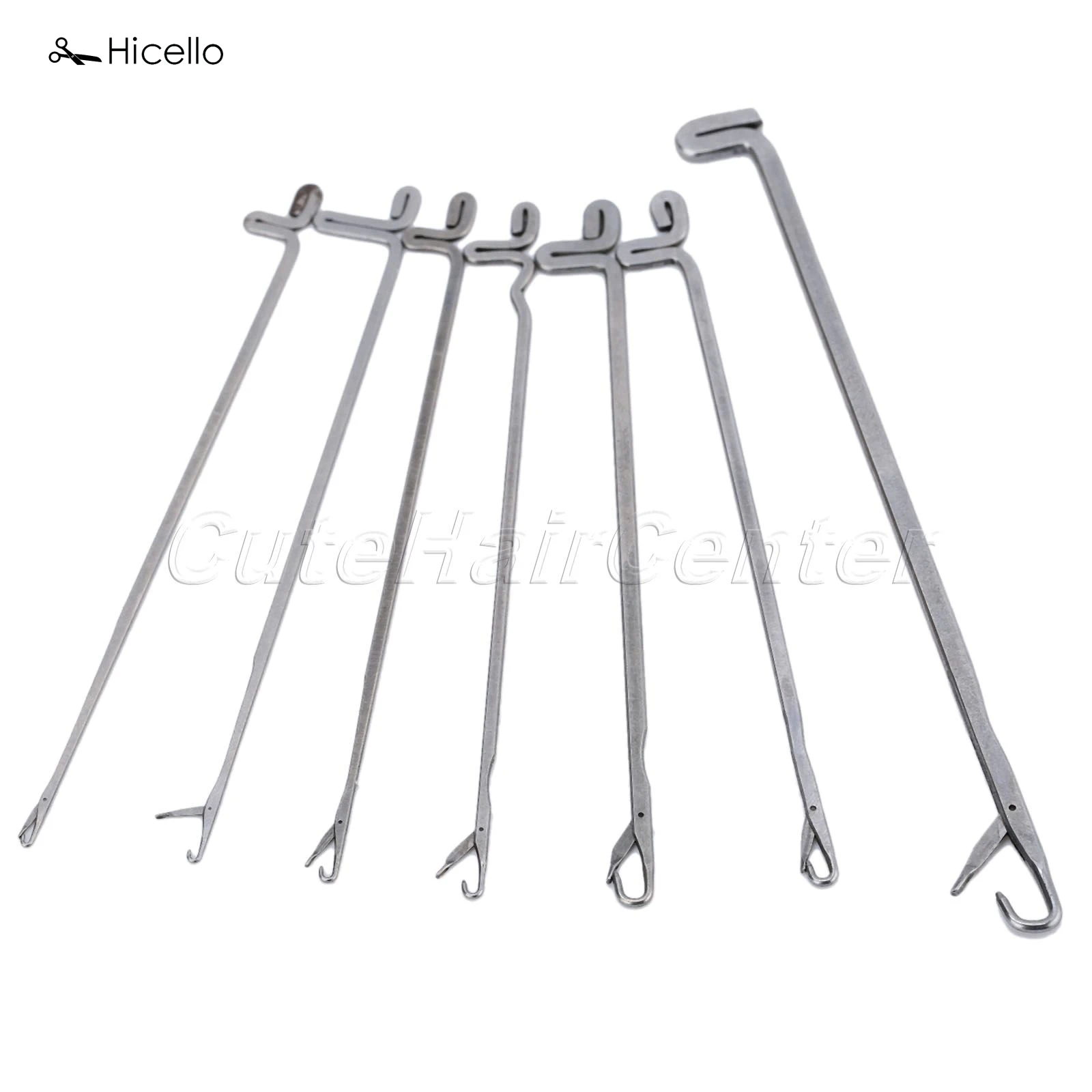 

Hicello 7Pcs/set Latch Needles Crochet Hook Knitting tools Mixed Size Bearded Hooked Needles Sewing Craft DIY Tool artesanato