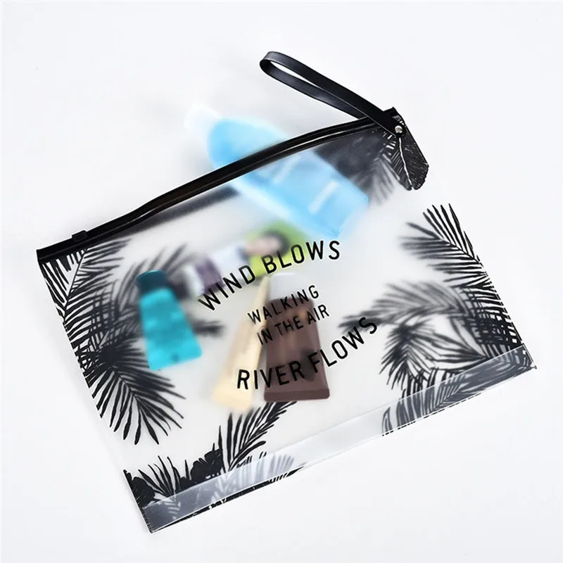 

Fashion Travel Women Clear Transparent Cosmetic Bag Small Large PVC Necessary Makeup Bag Case Bath Wash Organizer Set