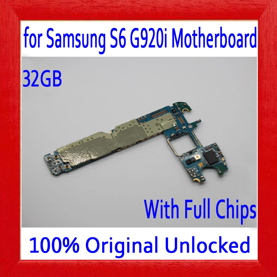

Original unlocked for Samsung Galaxy S6 G920i Motherboard with OS System,32GB for Galaxy S6 G920i Mainboard,Free Shipping