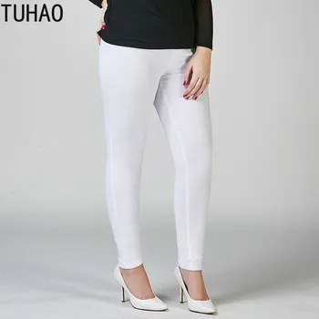 

TUHAO 2019 SPRING Woman Hip Jeans High Stretchy High Waist Plus Size 3XL 4XL Women's Pencil Pants Tight Trouser CASUAL Jean AKZ