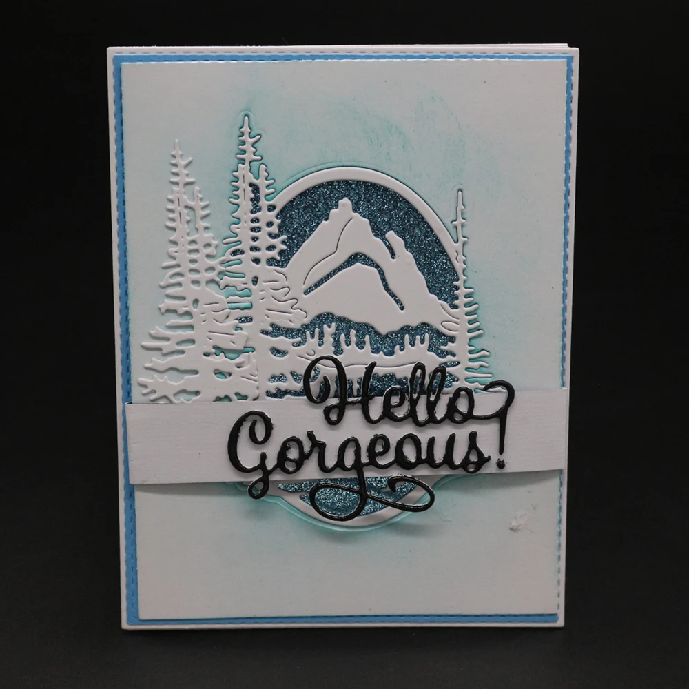  7.7x10cm Alps Alpine Foot For Xmas New Year Metal Cutting Dies 3D DIY Scrapbooking Carbon Craft Die - 32999534044