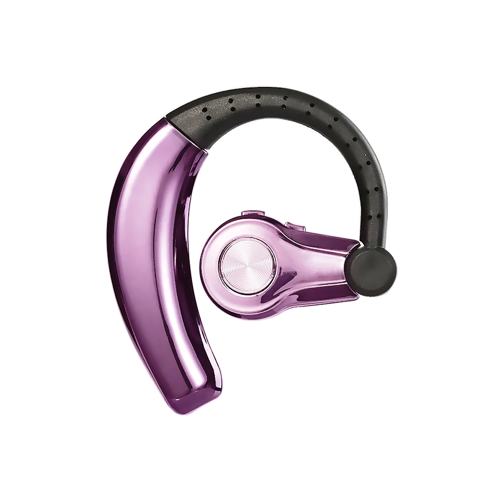 Wireless Business Headset Bluetooth Headphone Stereo Sports Earphone with Microphone Ear Hook Earbud for Driving Handsfree