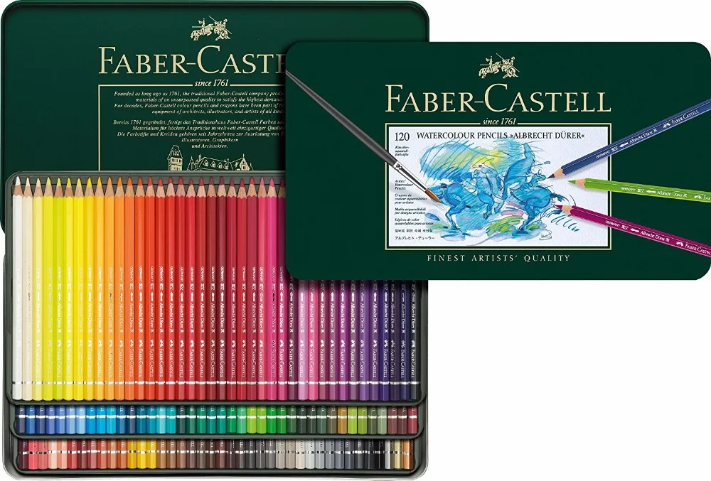 Faber Castell 60 Artista Solubile In Acqua Di Colore 120 Colore Verde Acqua Di Stagno Piombo Matite Colorate