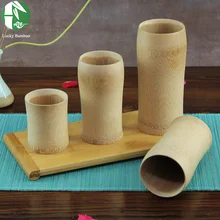 Натуральные Бамбуковые чашки для чая в японском стиле, классические деревянные пивные молочные чашки, экологически чистые старинные ремесла для украшения дома