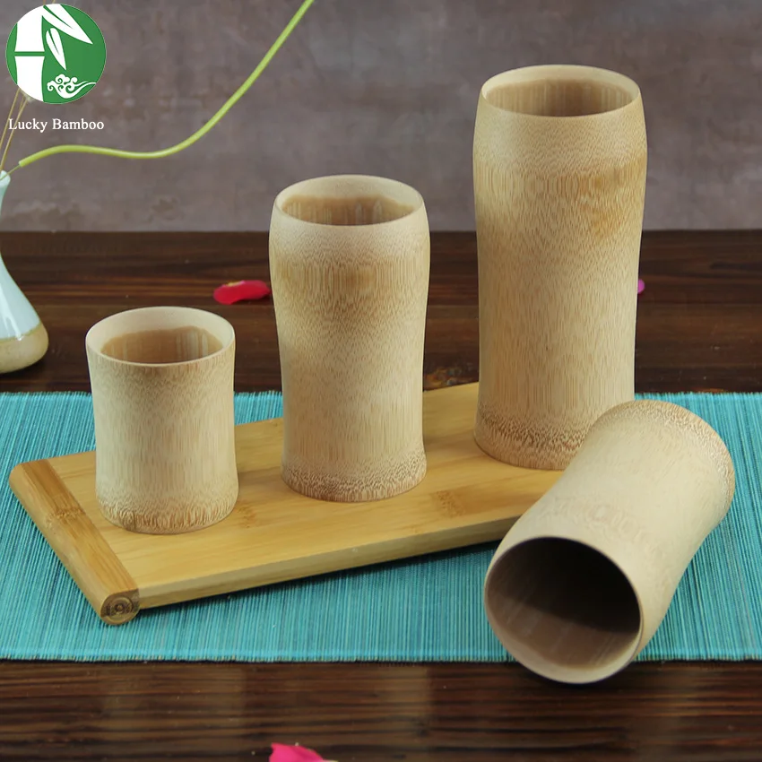 Natural bamboo tea cup Japanese style classic wooden beer milk cups eco