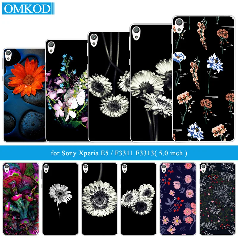 

for Sony Xperia E5 F3313 F3311 Soft Silicone Phone Cases for Sony E5 F3313 F3311 Coque for sony e5 E 5 TPU Dark Back Covers