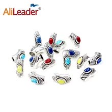 Alileader, бусины для волос, дреды, бусины, плетение волос, Ювелирное Украшение для волос, аксессуары, 4 стиля, сделай сам, тибетское серебро