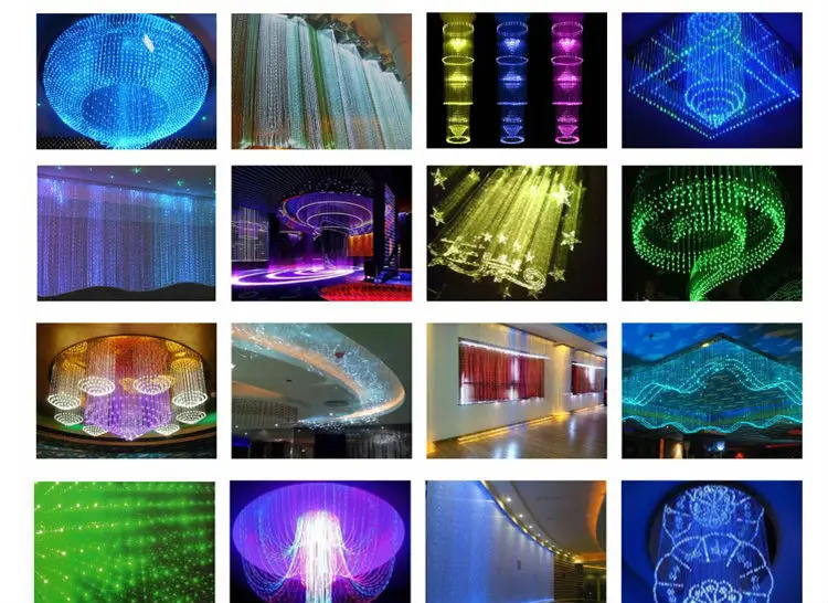 0.75mm Diameter 2700M/Roll PMMA Optic Fiber Cable Sky End Glow Light for Decoration Lighting