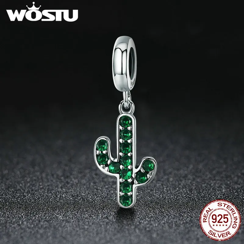 Женский серебряный кулон в виде кактуса из серебра 100% пробы|pendant charms|silver cactuscharm