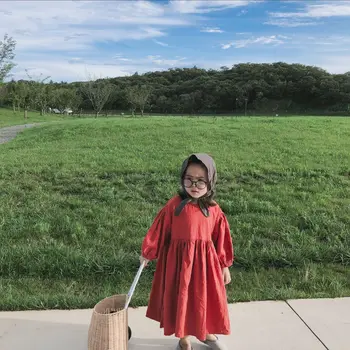 

2 3 4 5 6 Years Kids Dresses for Girls Korean Casual Long Sleeves Girls Party Dress Kids Clothing Spring Autumn Princess Costume