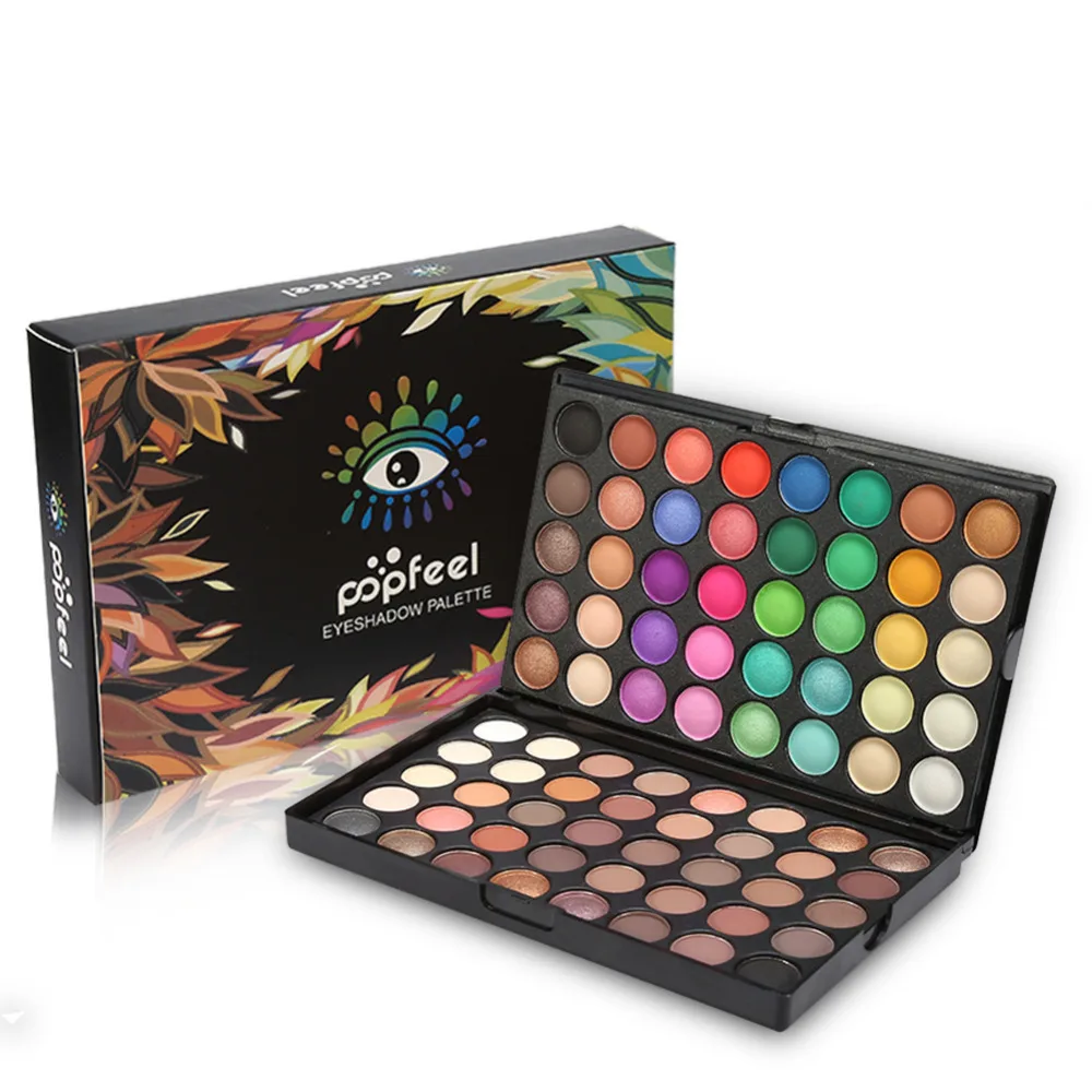 

Professional Portable popfeel 80 Colors Shadow Palette Neutral Makeup Set Shimmer Matte Cosmetics Eye Shadow Beauty