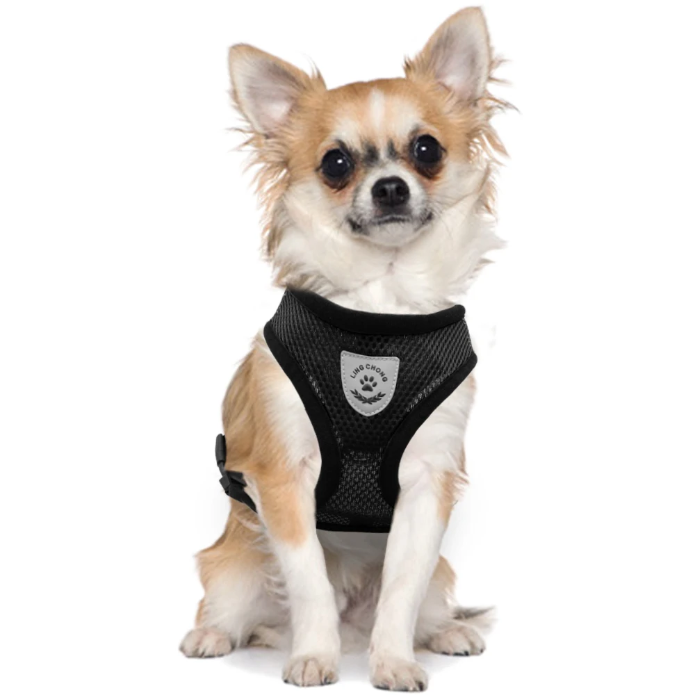 Mesh Cat Harness and Leash Breathable Reflective Kitten Cats Harnesses Small Dog Puppy Harness for French Bulldog Chihuahua Pug 2