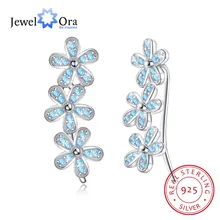 Серьги из серебра 925 для женщин, украшение с фианитом, Новое поступление, милый цветок, романтический подарок(Jewelora EA102984