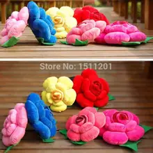 25cm 3D Plush toys rose pillow home sofa cushions Patchwork Flower Cusions Pillow Wedding Party With