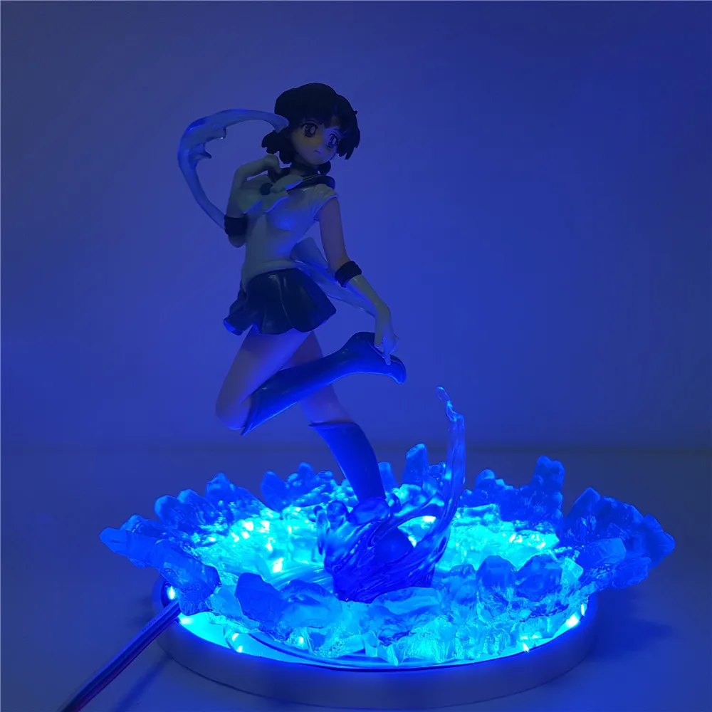 Sailor Moon Mercury Mizuno Ami Led 3D DIY ночник украшение для стола с контроллером Светодиодная