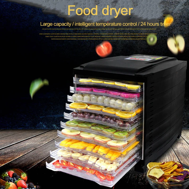 

Food Dehydrator Fruit Vegetable Herb Meat Drying Machine Snacks food Dryer with 10 Trays