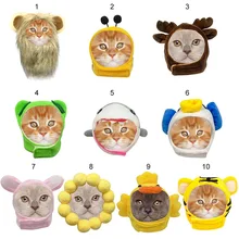 Dogs Cats Cartoon Costumes Cute Animals Shapes Lovely Outfits Hat Cap Dog Headband Headwear for Bulldog Yorkie Teddy Cats