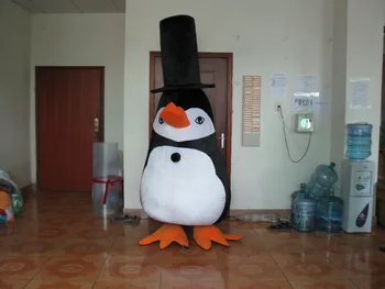 

2018 Hot Sale cute black hat penguin Outfit Mascot Costume Cartoon Character Party Dress Costume