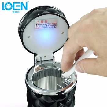 

Universal Solar LED light Car Ashtray Cigarette Cylinder Holder cup Car Styling for Office auto home Car Accessories Portable