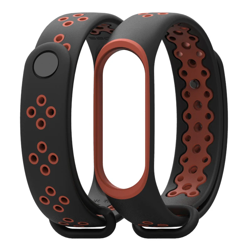 Torntisc спортивный ремешок для Xiaomi mi Band 3 Браслет Водонепроницаемый силиконовый двойной цвет сменный ремешок умные аксессуары для mi Band 3