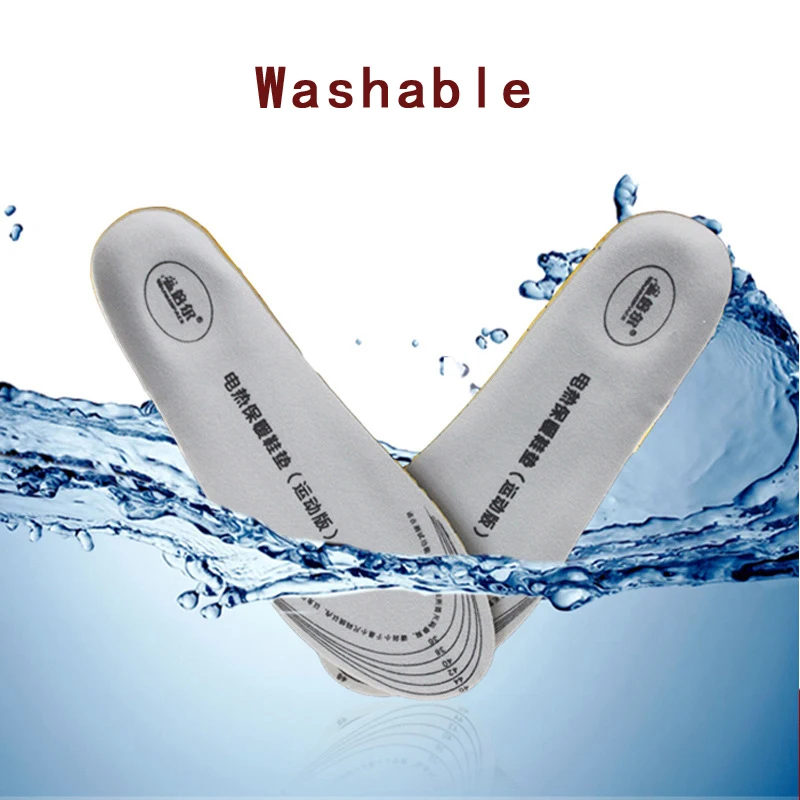 Electric Heating Insoles with 2*3600MAH Battery Operated Damping Breathable Sports Insoles for Winter Outdoor Gear