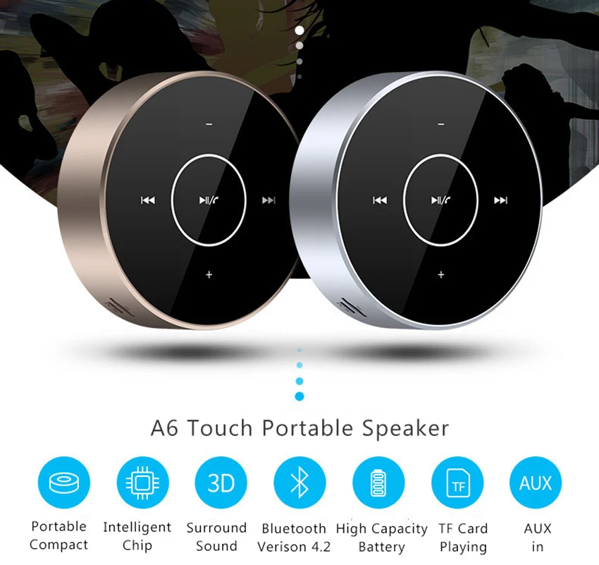 Aimitek A6 Portable Wireless Wired Bluetooth Speaker-7