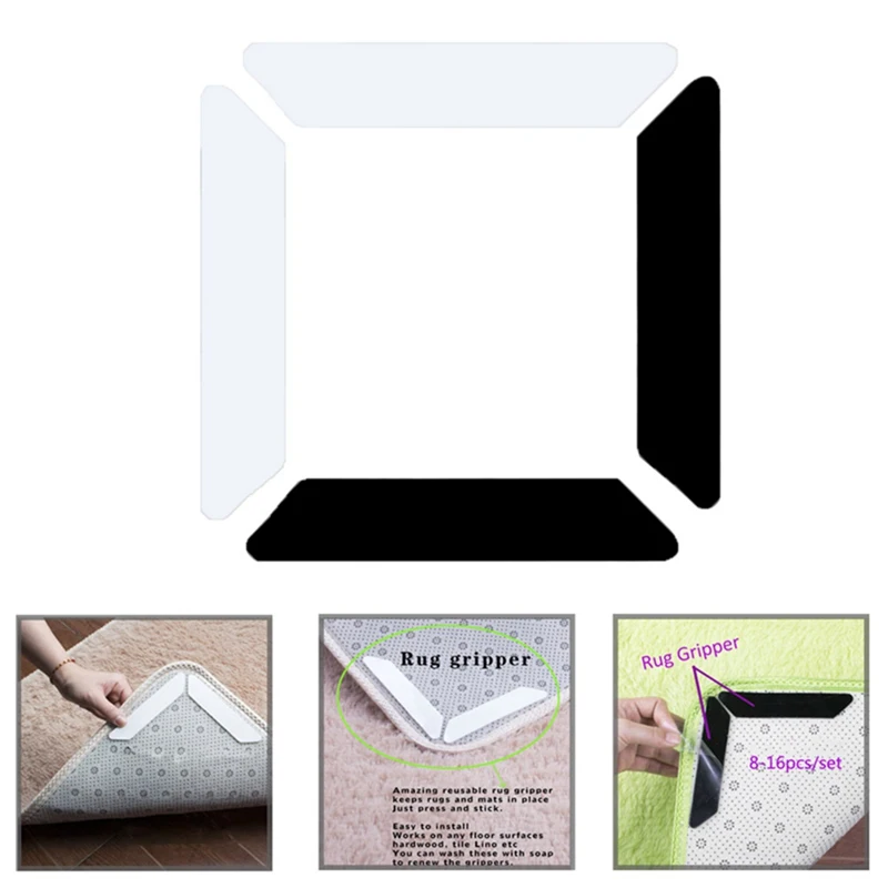 Household Mattress Patch Blanket Sticker Grip Skid Carpet Pad Rug Non-slip Patch Grippers Reusable Washable Useful Creative Mat Household Mattress Patch Blanket Sticker Grip Skid Carpet Pad Rug Non-slip Patch Grippers Reusable Washable Useful Creative Mat