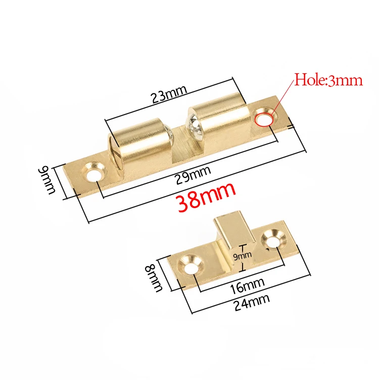 1 шт. 42/50/60/70 мм все Медь сенсорный бусины замок двери с пружинным механизмом шкафа дверной ловитель латунный двойной ловленный мяч Защелка двери шкафа