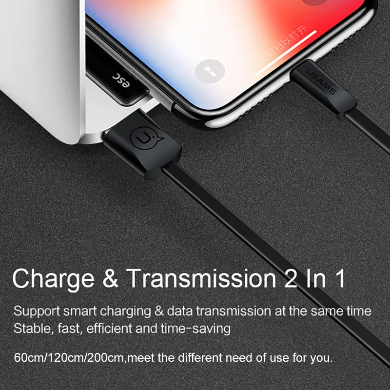 10 шт./партия USB кабель Type C usb USAMS для Samsung S9 s8 plus быстрой зарядки и передачи данных