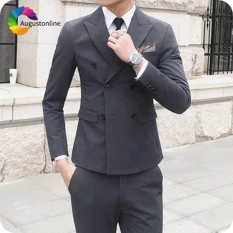 Grey Men Suits Latest Coat Pant Designs Slim Fit Groom Tuxedo Casual Male Blazers 2Piece Jacket Pants Terno Masculino Costume latest coat pant designs italian grey men suits slim fit groom wedding suit man tuxedos vintage male blazer costume homme 3piece