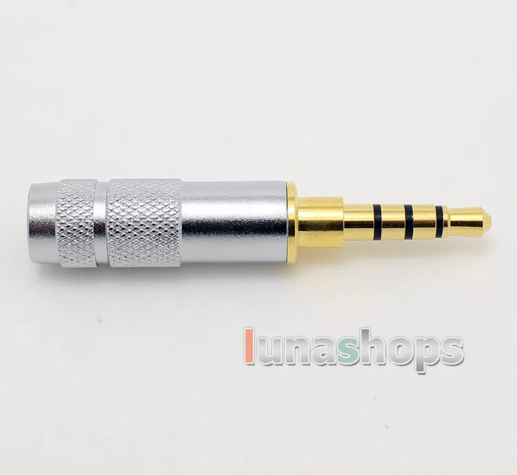 

450pcs/lot Straight 3.5mm 4 poles Male stereo phono DIY Solder Hifi Adapter Connector For Oyaide